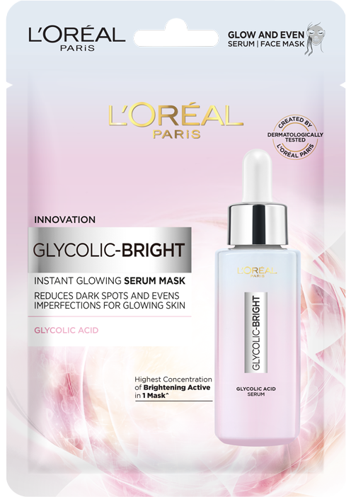 Glycolic Bright Instant Glow Serum Face Mask | Brightens & Renews Skin